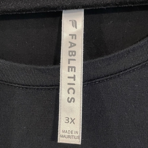 Fabletics Women Shirt 3X Black Longline Soft Jersey Side Slit Asymmetrical Hem - Picture 7 of 12